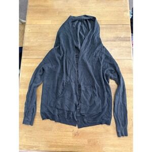 LULULEMON OPEN FRONT CARDIGAN REVERSIBLE BLACK GREY 10
